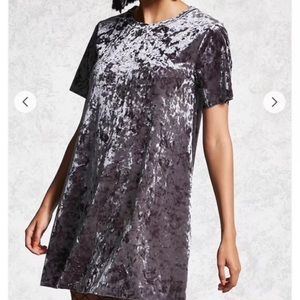 Charcoal black Velvet dress